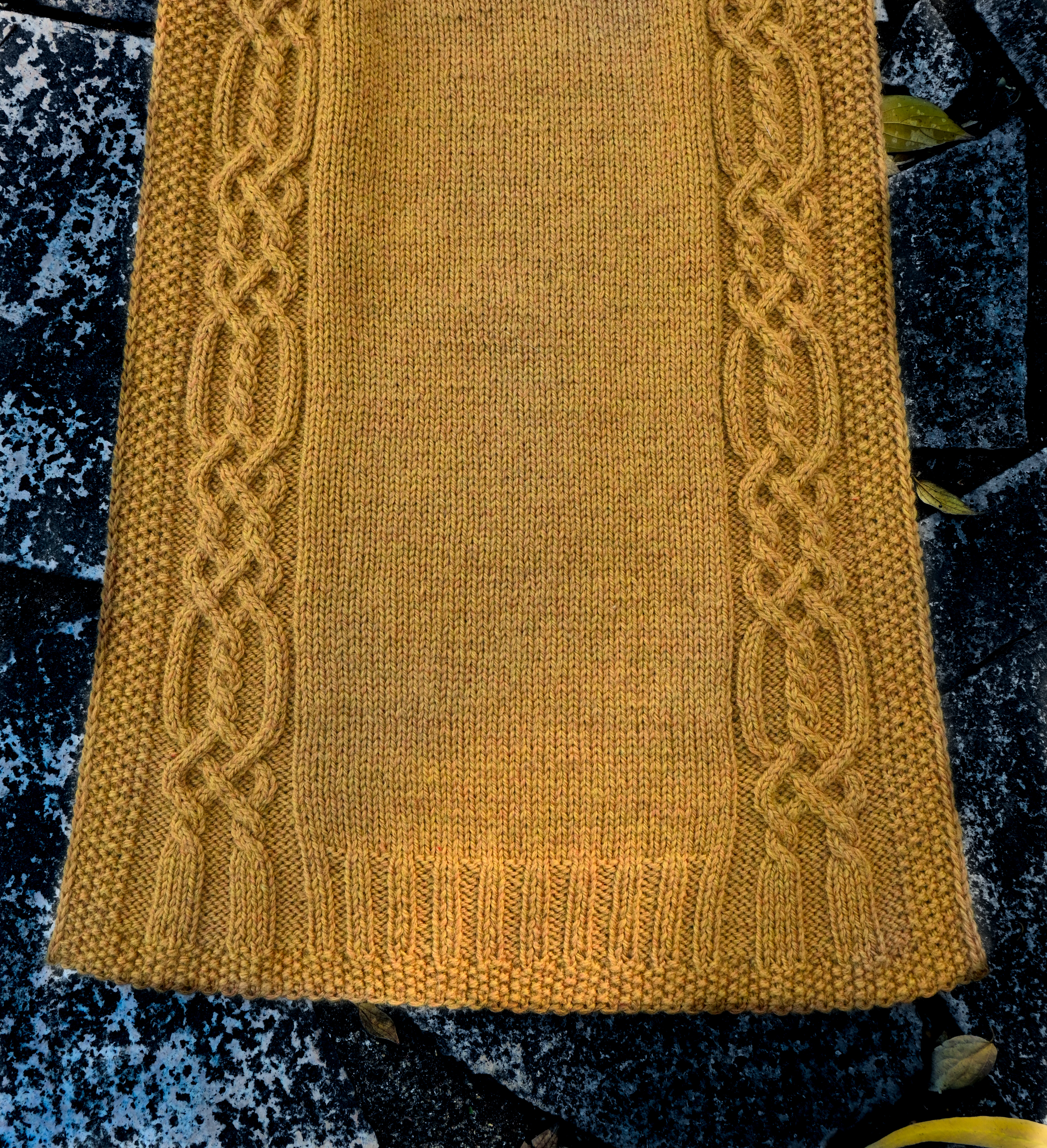 Golden weaver shawl 