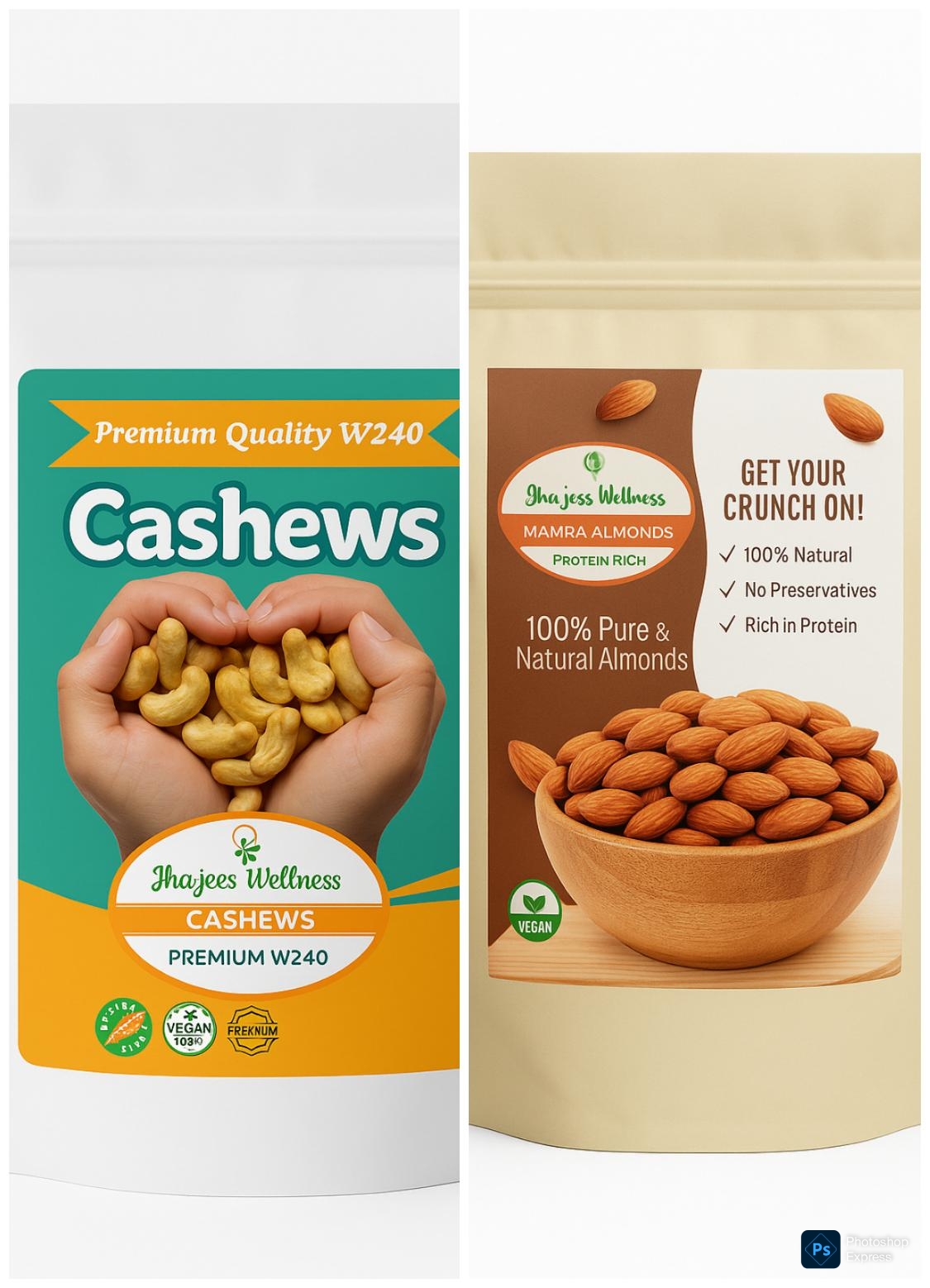 Premium Cashews and Almonds Combo Pack
