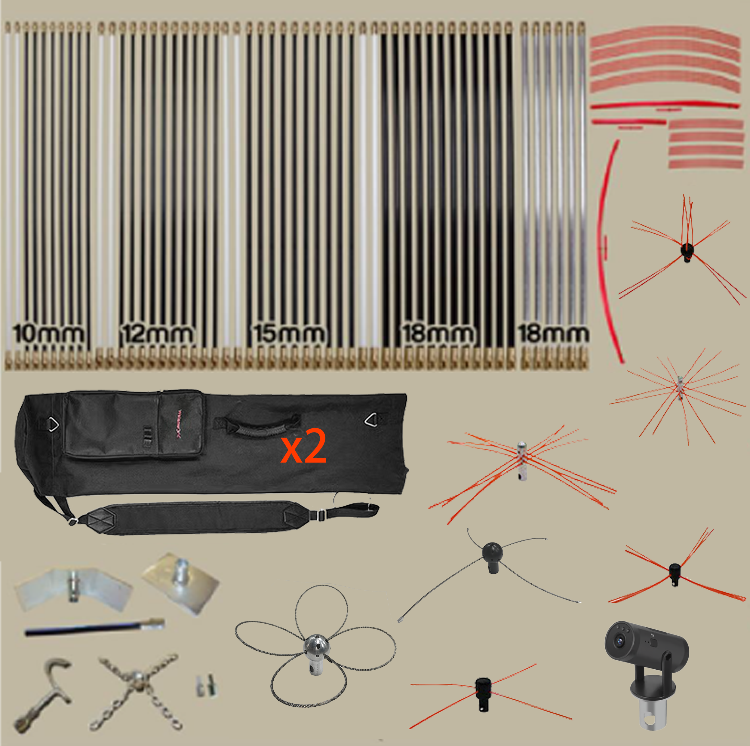 Ultimate chimney cleaning kit