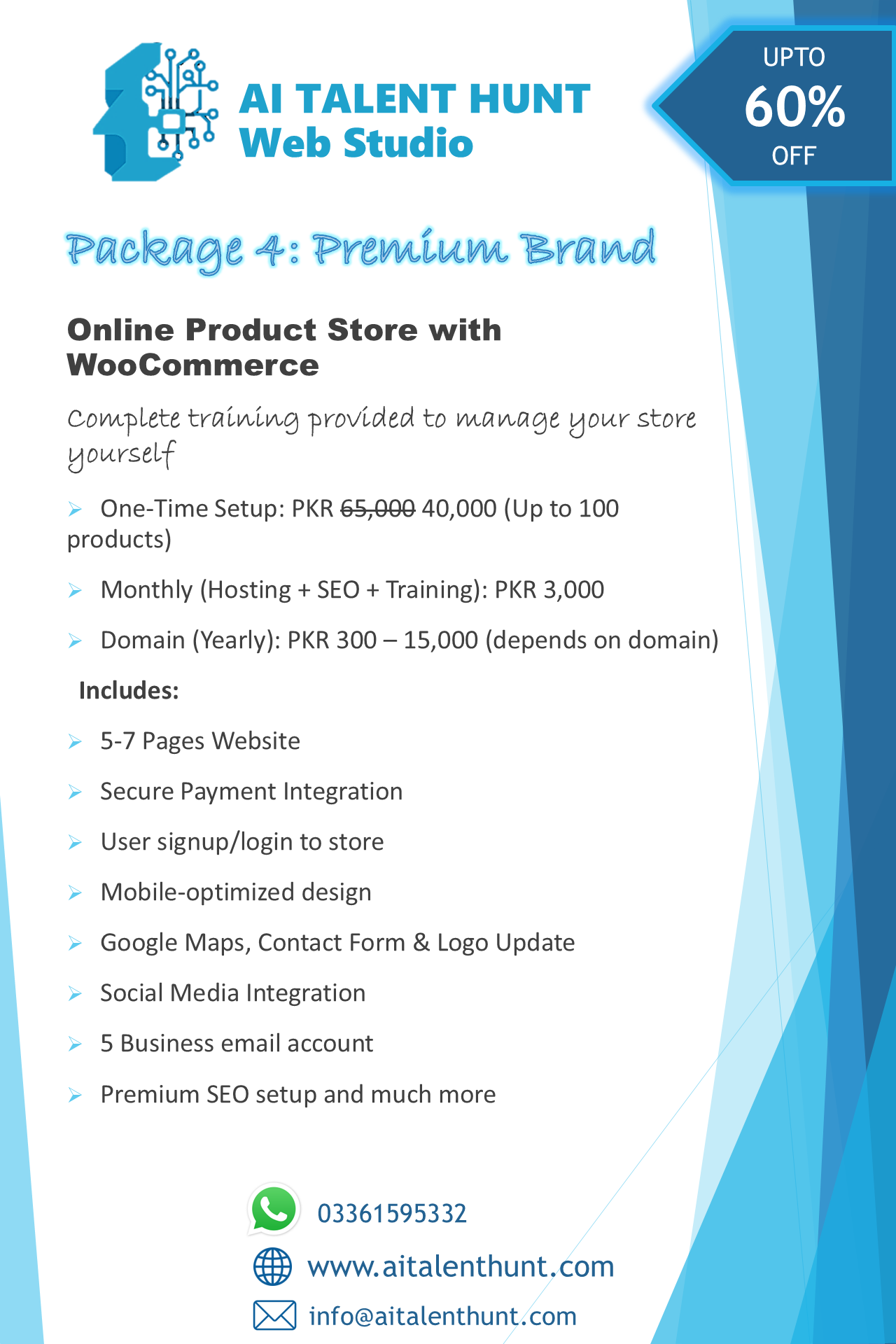 Package 4: Premium Brand - Online Product Store with WooCommerce