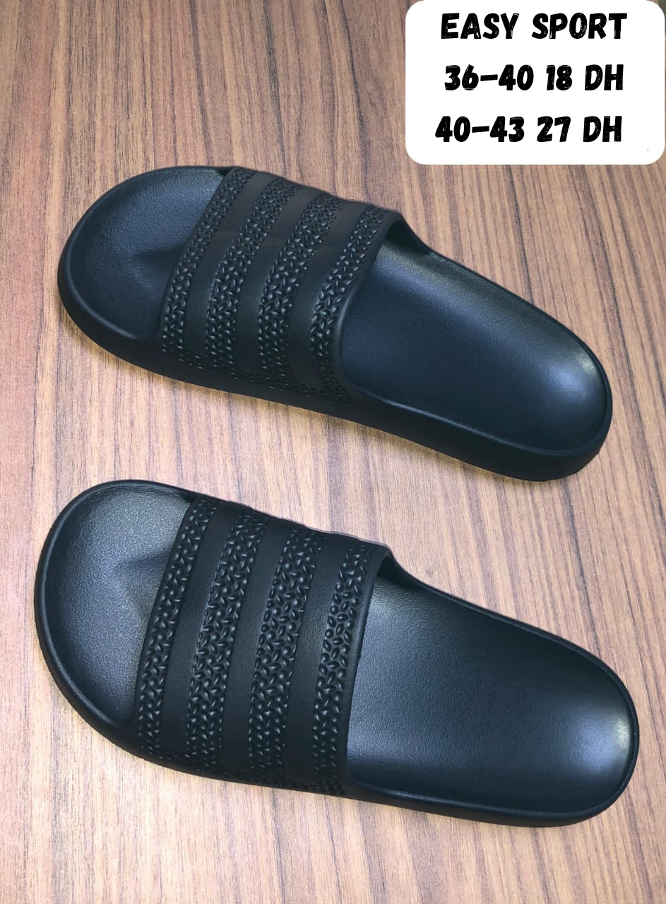 Claquettes noires Easy Sport