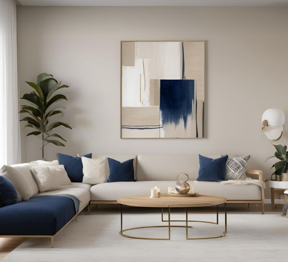 Royal Touch — Velvet Cushion 45x45cm Blue