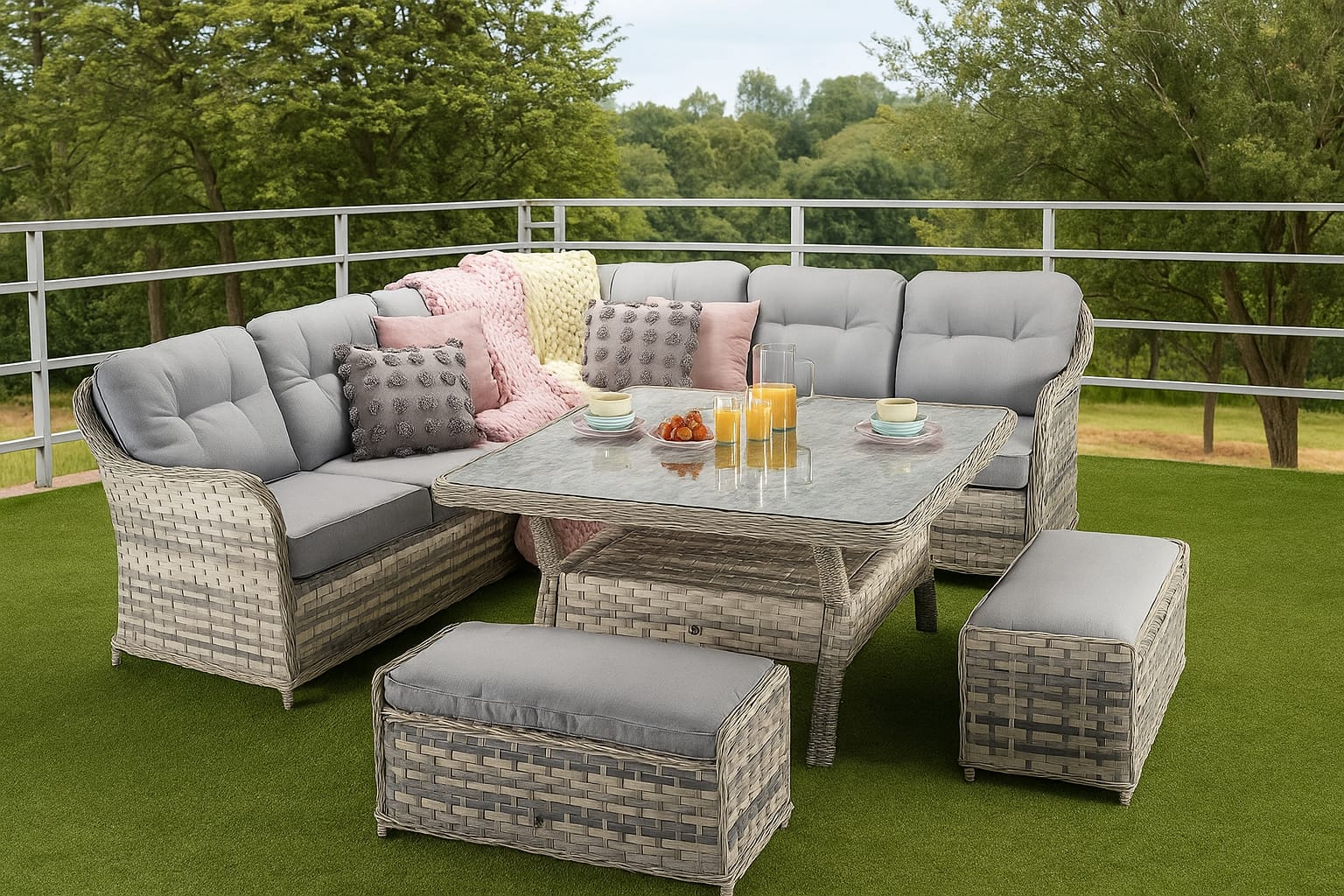 Light Corner – Curved Comfort and Natural Charm for Every Patio