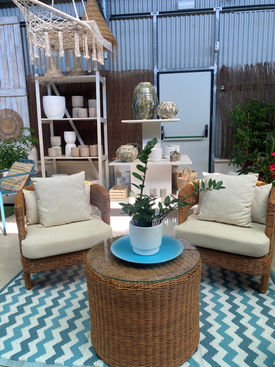 Scandinavian Patio Duo – Minimalist Design with Natural Texture