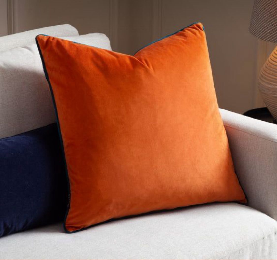 Royal Touch — Velvet Cushion 45x45cm Terracotta 