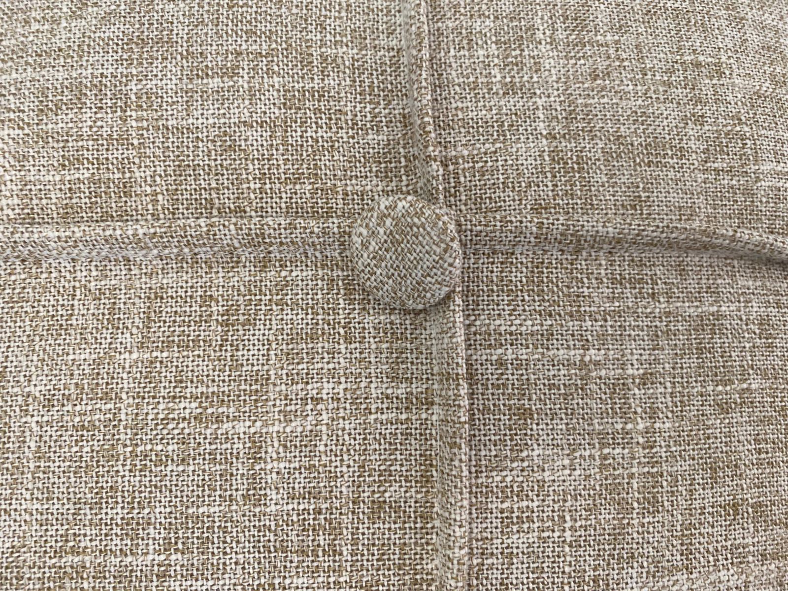 Natural Calm — Pure Linen Cushion 45x45cm Button Grey