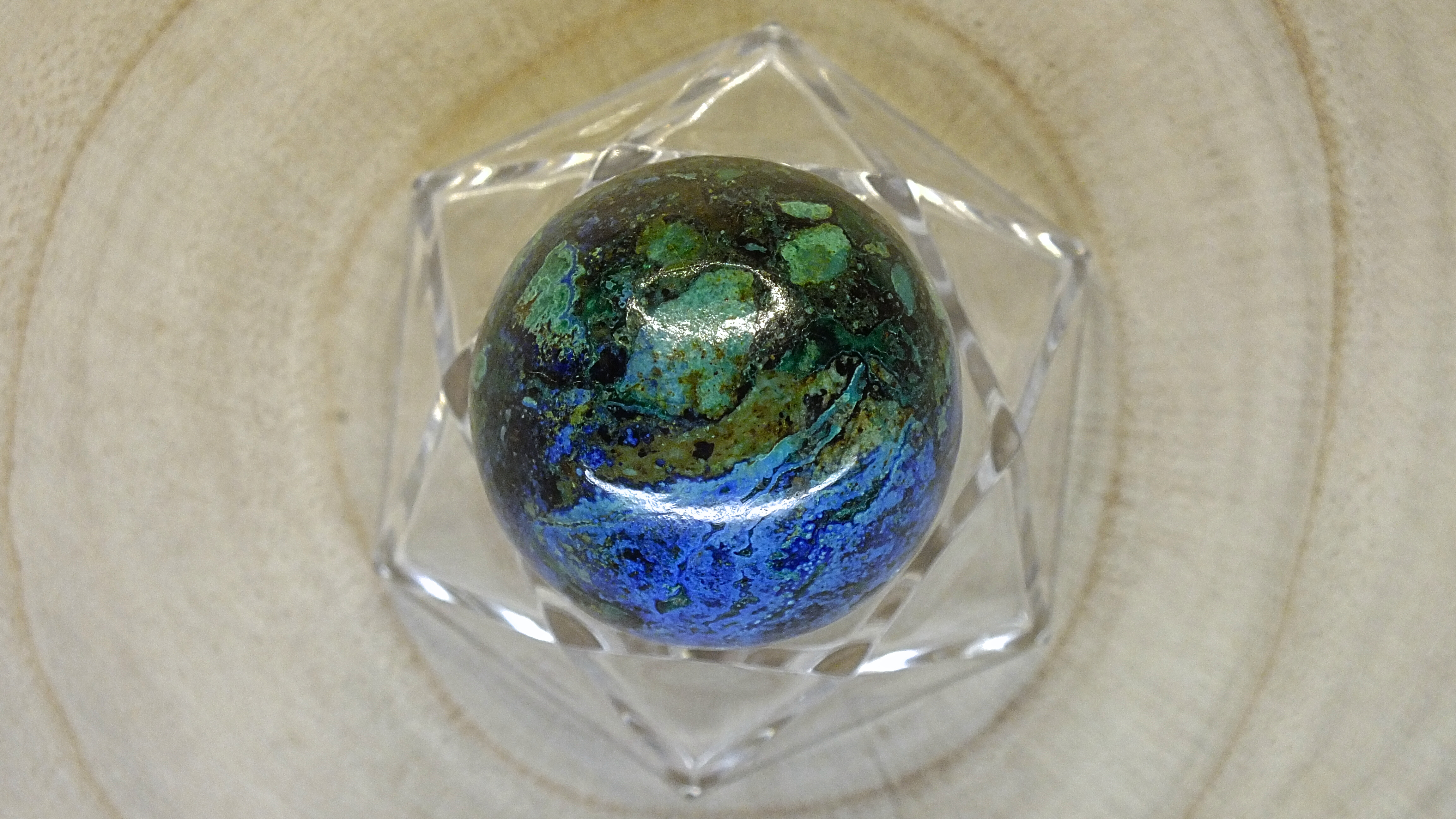 Décoration sphère - Azurite malachite