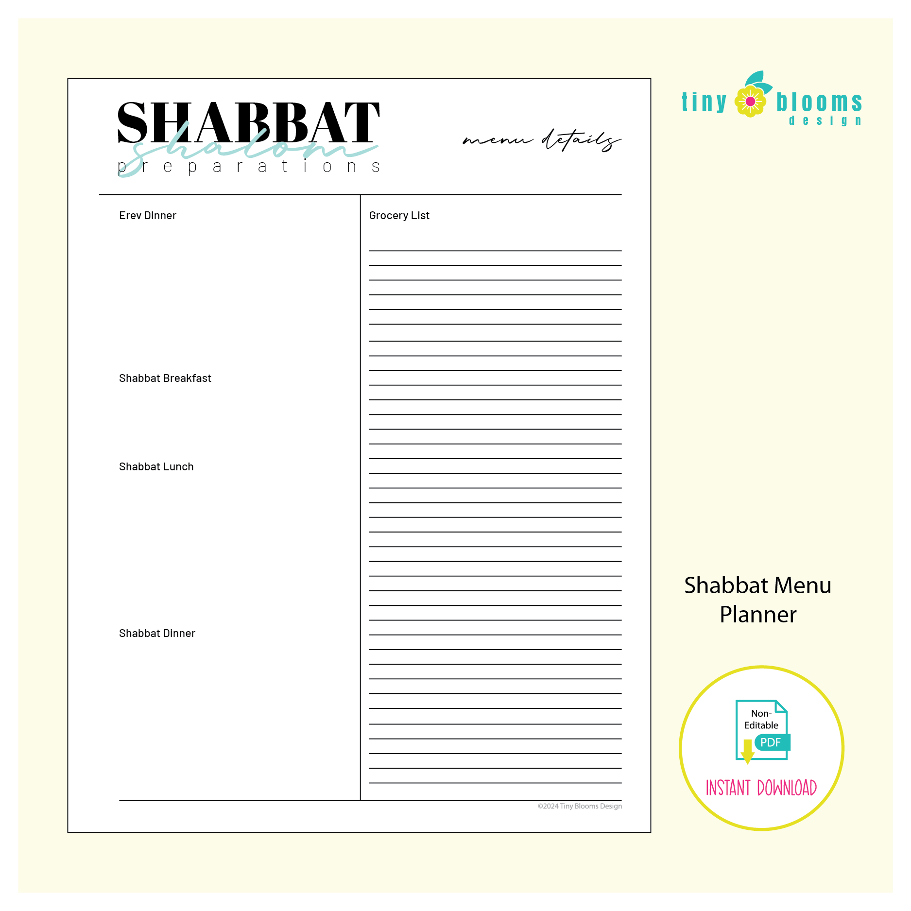 Weekly Parsha Study Guide and Shabbat Prep 5-Page Bundle