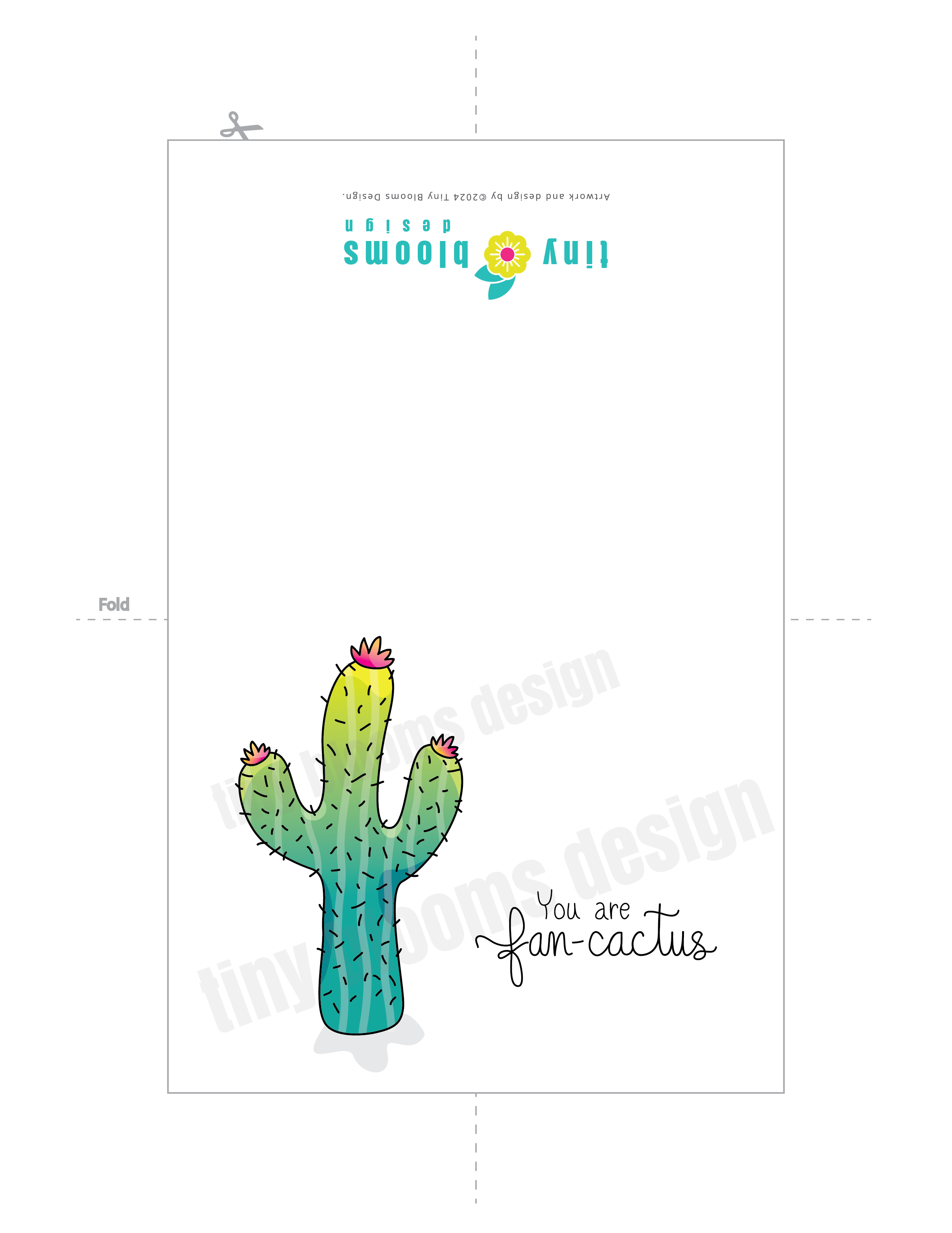 You Are Fan-cactus A2 Greeting Card & Envelope Set