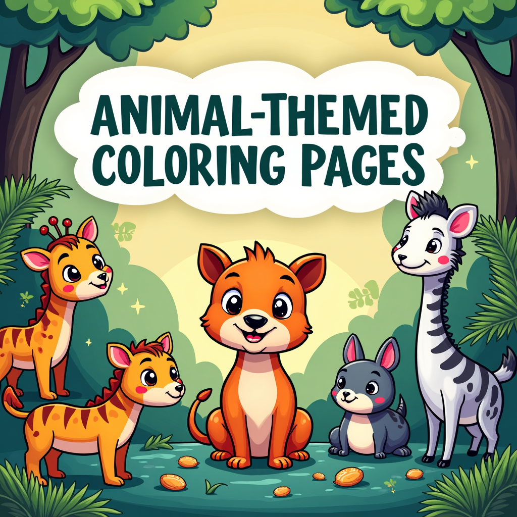 Animal-Themed Coloring Pages
