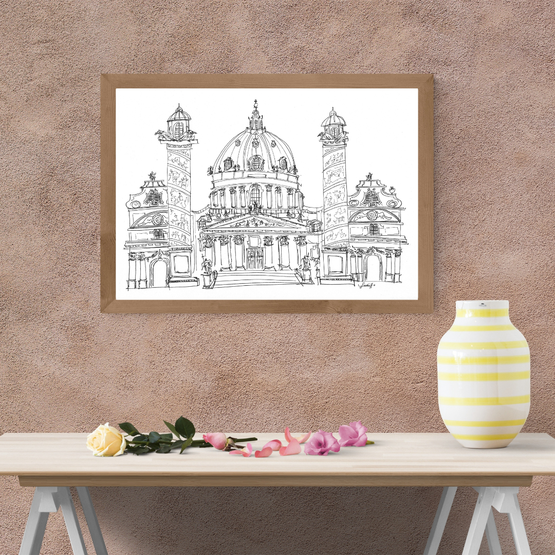 Framed Architectural Sketch