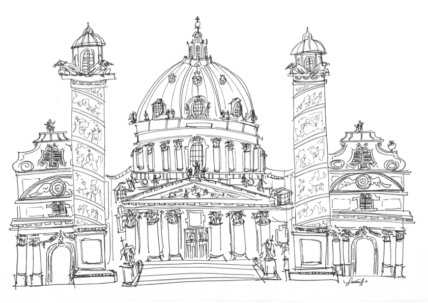 Framed Architectural Sketch