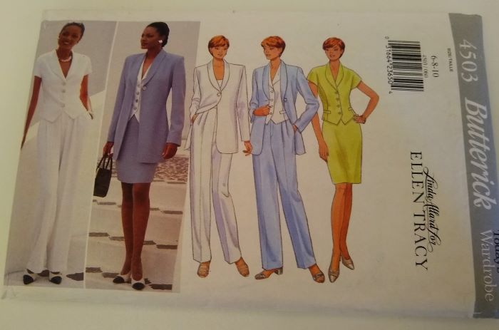 1996 Butterick 4503 Ellen Tracy Misses Essential Wardrobe Pattern Sizes 6–10 – Jacket, Top, Skirt & Pants