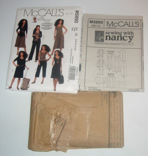 McCall’s M5890 – Nancy Zieman Knit Wardrobe Pattern – Sizes 6–14 FF (Factory-Folded)