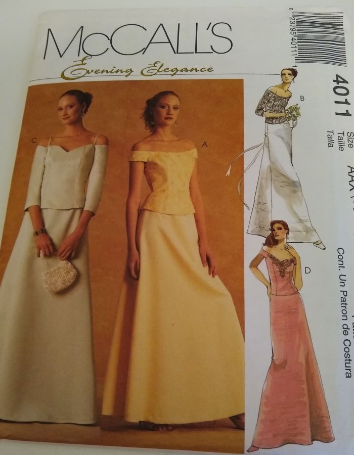 McCall’s 4011 (2003) – Misses Formal Top & Skirt Pattern – Sizes 4–10 – Factory-folded