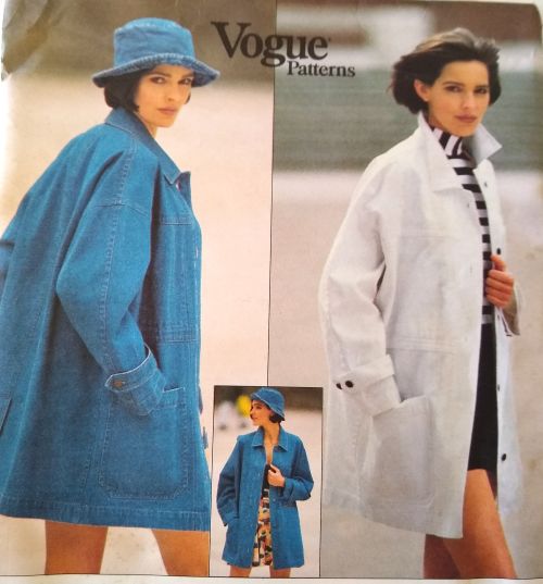 Vogue 2958 Donna Karan NY Sewing Pattern Misses Oversized Jacket 6–10 1992 Factory-Folded