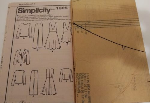 Simplicity 1325 (2014) – Misses Wardrobe Pattern Set Jumper, Pants, Tunic, Top, Jacket - Sizes 6–14 Factory-Folded