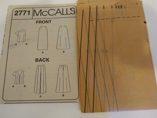 2000 McCall's 2771 Evening Elegance Formal Wear Top And Skirt Sewing Pattern (Sizes 16–20)