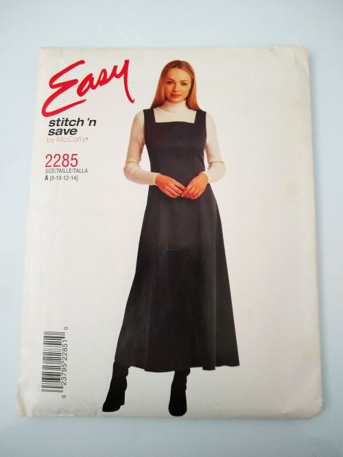 Easy McCall's 2285 Sewing Pattern 1999 Misses Fit And Flare Jumper Sz 8-14 Factory-Folded