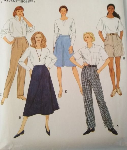 Simplicity 9589 (1995) Misses Straight Pants & A-Line Skirt Sizes 8-14 Factory-Folded