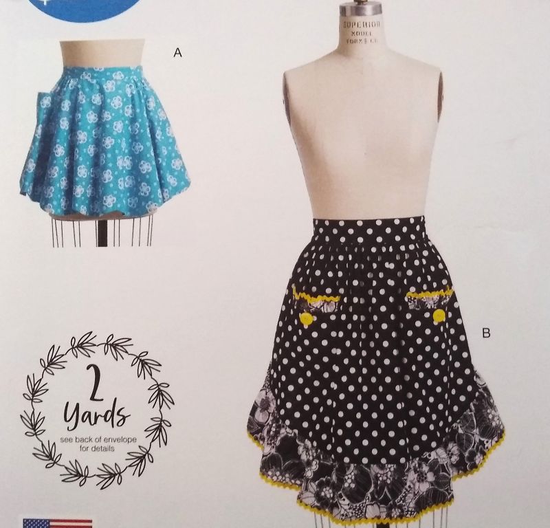 McCall’s L9415 Misses It’s Sew Simple Half Apron Pattern Sizes S–XL Round Hem & Ruffle Option