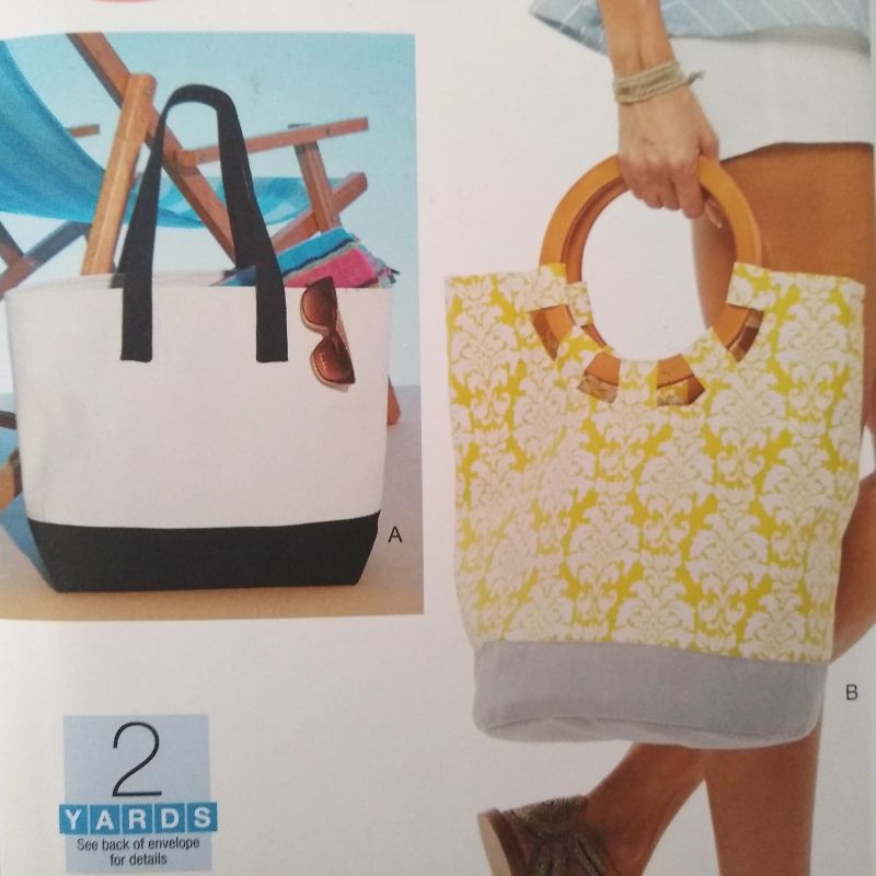 Simplicity L9680 It’s So Easy Tote Bag Pattern Lined Bags in Two Sizes 