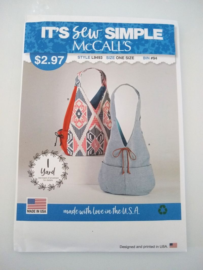 McCall’s L9493 It’s Sew Simple Bag Purse Tote Sewing Pattern One Size 2022