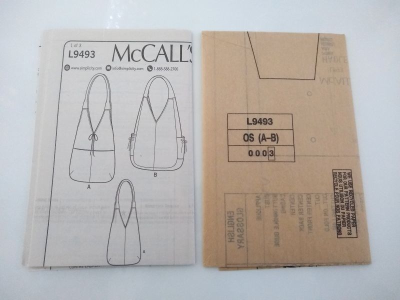 McCall’s L9493 It’s Sew Simple Bag Purse Tote Sewing Pattern One Size 2022