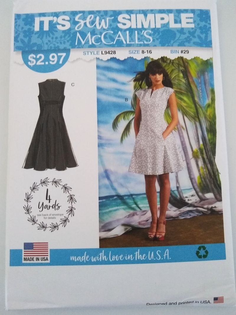 It's Sew Simple McCall's L9428 Sewing Pattern Misses/MP Lined Dresses Sz 8-16 