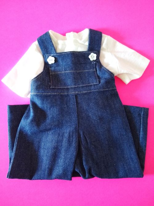 Handmade Doll Overalls & Tee Set Fits American Girl, Springfield & 18-Inch Dolls