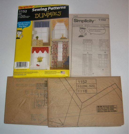 Simplicity 1152 Curtains & Valances Sewing Pattern – One Size