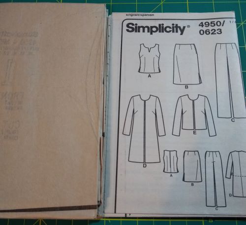 Simplicity 4950 Misses Plus Size Wardrobe Pattern Sizes 16–24