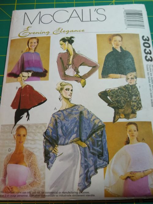 McCall’s 3033 Sewing Pattern Capelets, Shrugs & Coverups XS-L