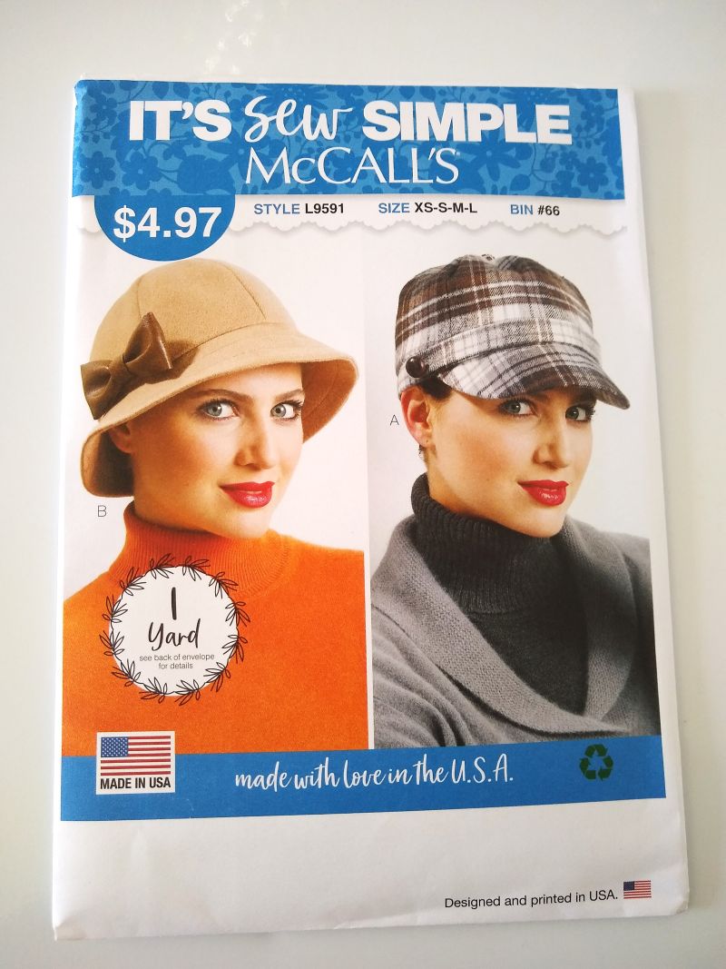 McCall’s L9591 Sewing Pattern Misses Hats Bucket & Derby XS–L (2022)