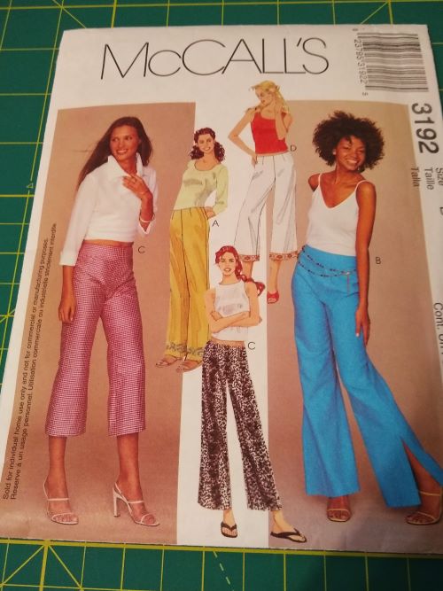 McCall’s 3192 Sewing Pattern Misses’ Low-Rise Flared Pants (2001)