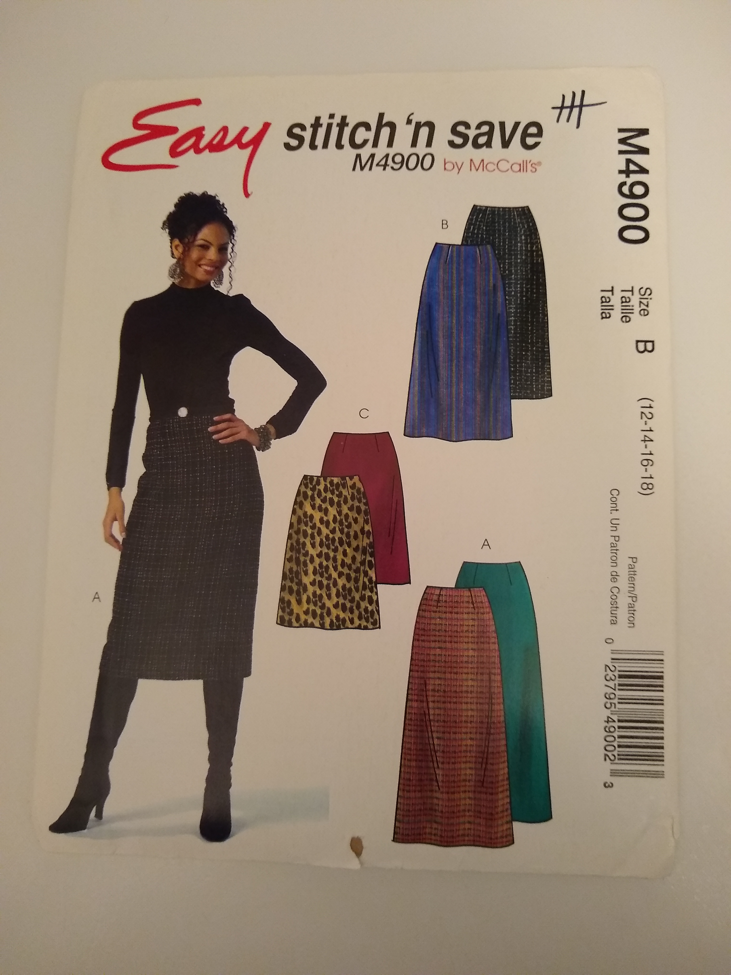  McCall’s M4900 Sewing Pattern Misses’ A-Line Skirts Sz 12-18
