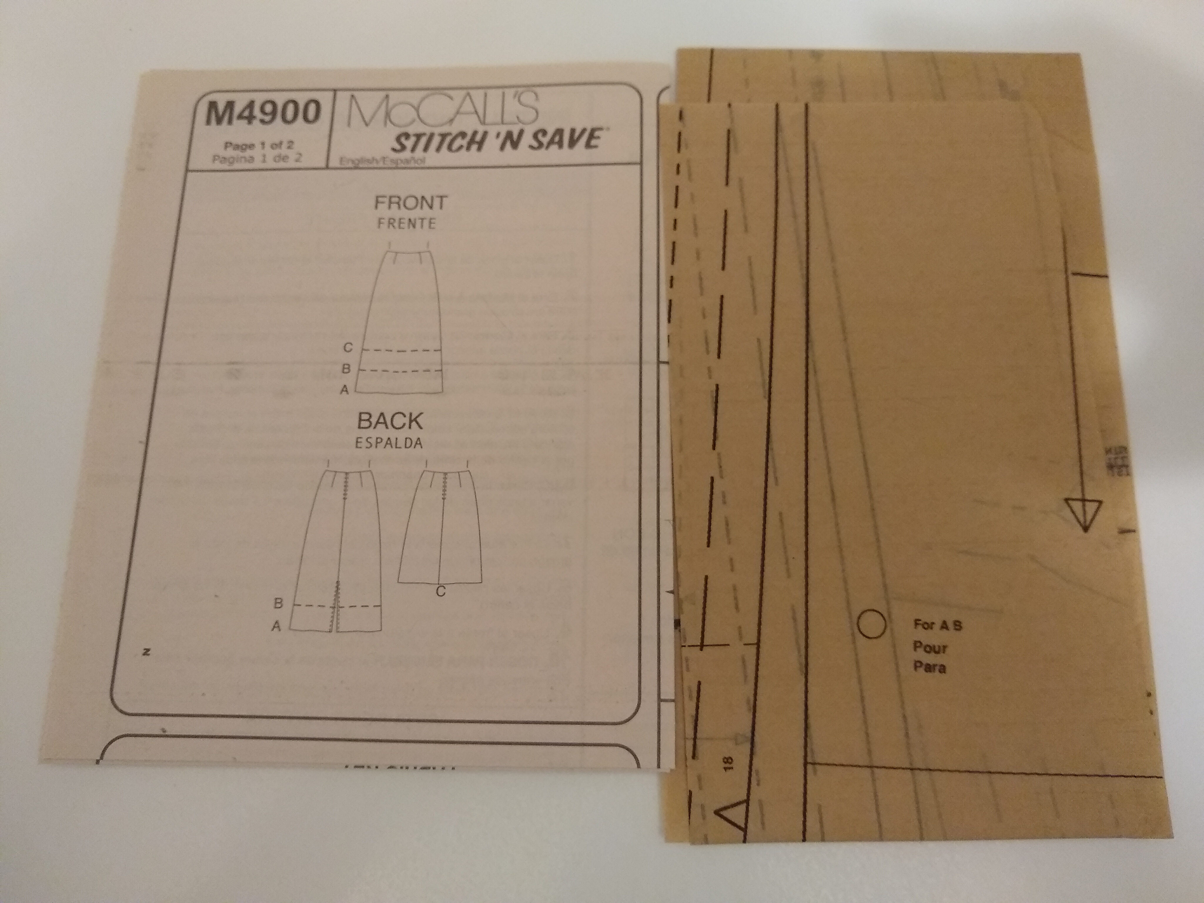  McCall’s M4900 Sewing Pattern Misses’ A-Line Skirts Sz 12-18
