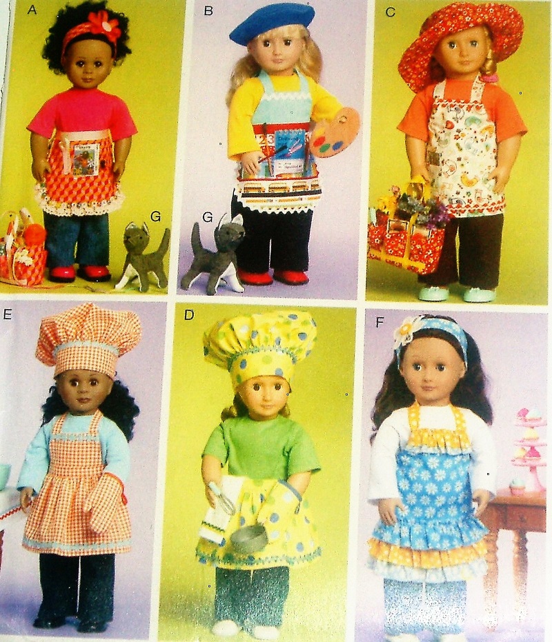 McCall’s MP481 18" Doll Clothes Aprons & Accessories Pattern
