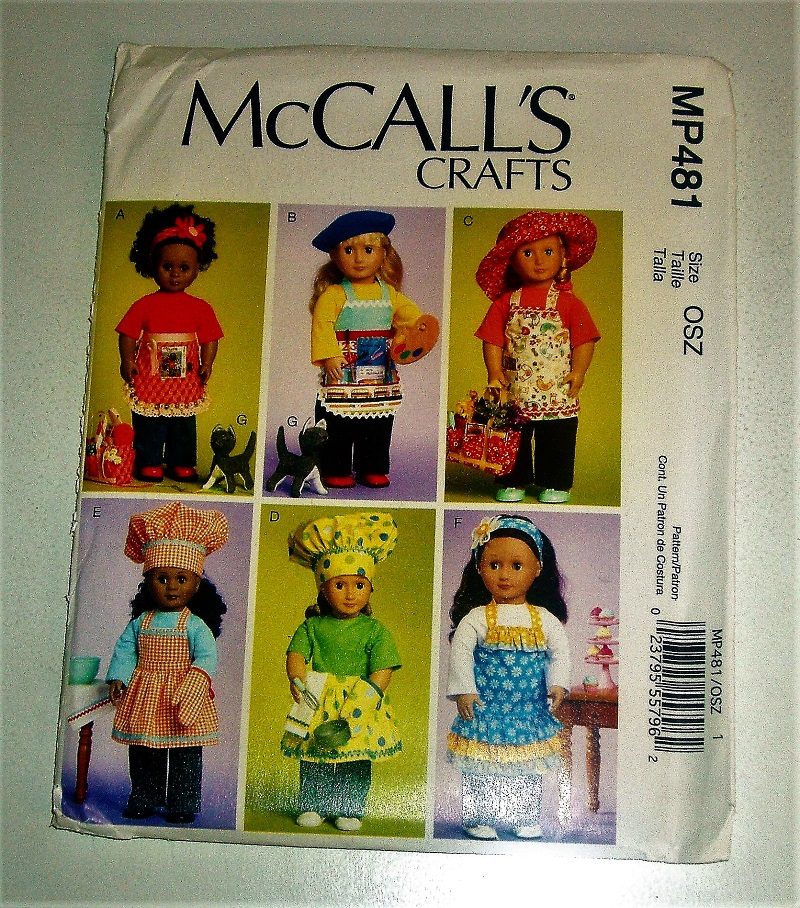 McCall’s MP481 18" Doll Clothes Aprons & Accessories Pattern