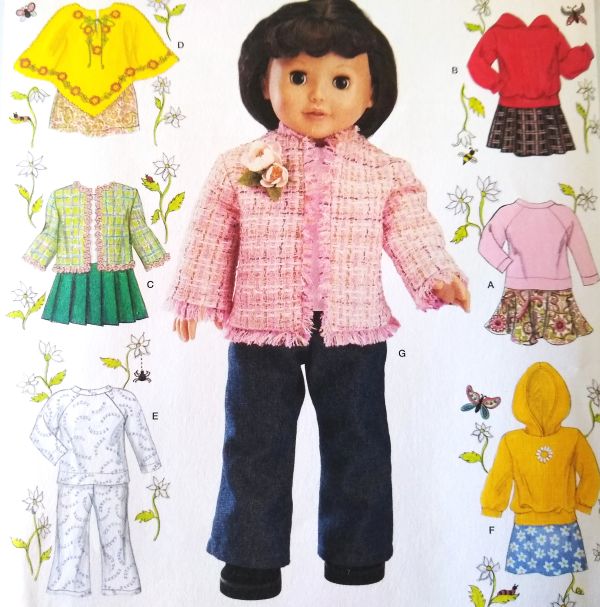 Simplicity 4297 18" Doll Clothes Pattern (Fall/Winter Wardrobe)