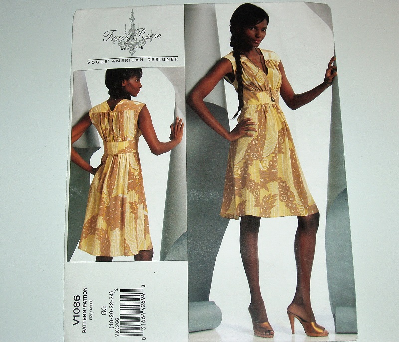 Vogue V1086 Tracy Reese Misses Plus Dress Pattern (18–24)