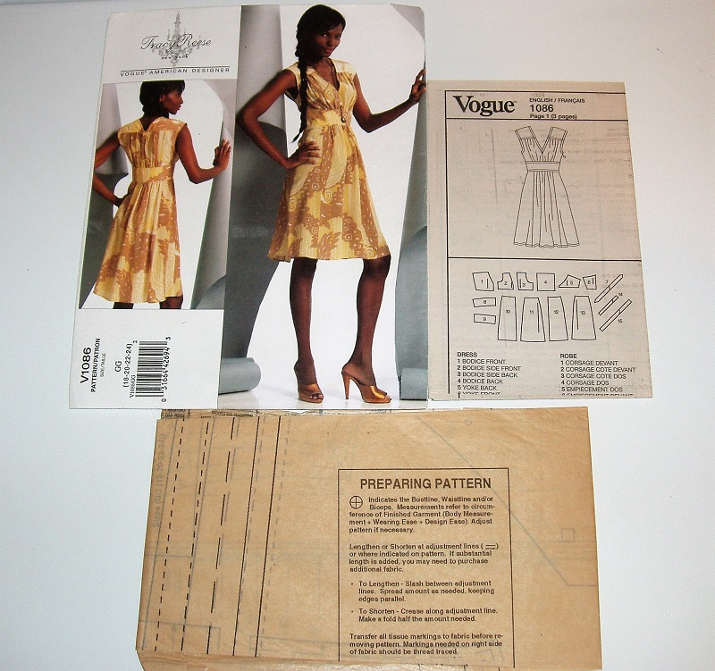 Vogue V1086 Tracy Reese Misses Plus Dress Pattern (18–24)