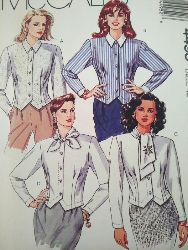 McCall’s 4495 Sewing Pattern Misses Blouse Size 10 
