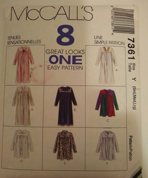 McCall’s 7361 Misses’ Robe / Caftan Sewing Pattern (1994) Sz S–M–L