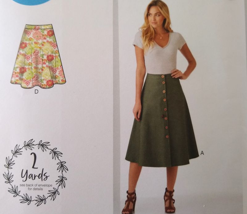 McCall’s L9529 Sewing Pattern Misses Skirt 3 Lengths Sz 8-20