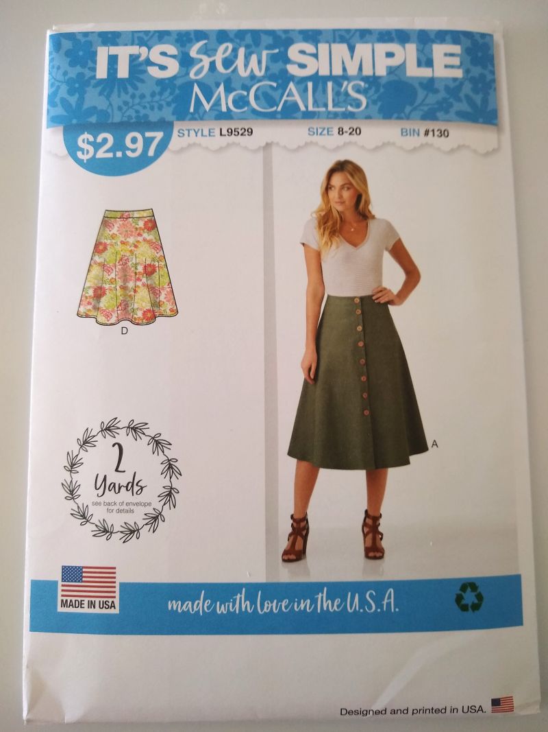 McCall’s L9529 Sewing Pattern Misses Skirt 3 Lengths Sz 8-20