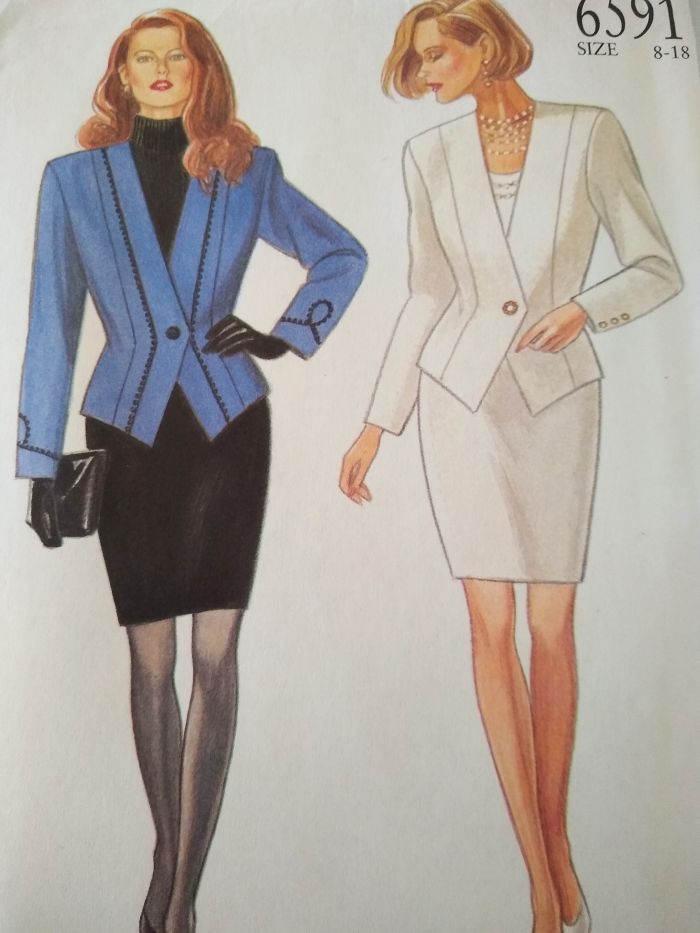 New Look 6591 Sewing Pattern Misses Career Suit Jacket & Skirt Sz 8–18