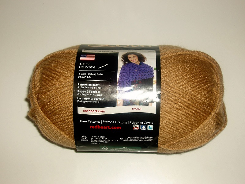 Red Heart Tan Yarn LW2691 6 oz / 315 yds 100% Acrylic