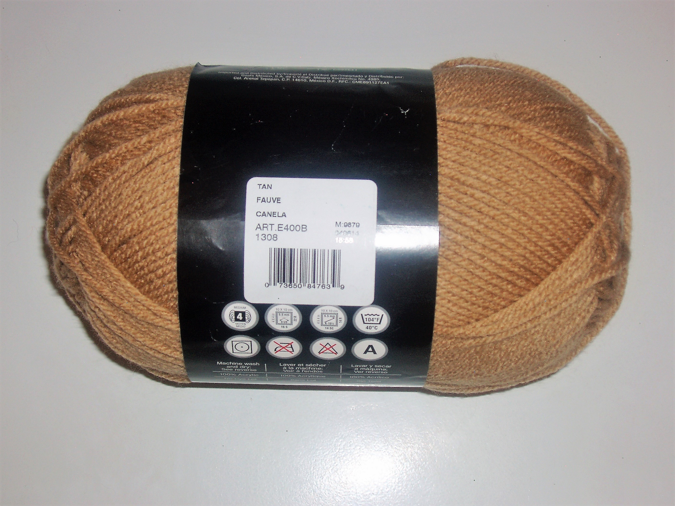 Red Heart Tan Yarn LW2691 6 oz / 315 yds 100% Acrylic