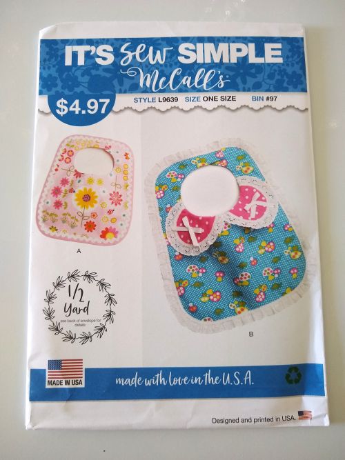 McCall’s L9639 Baby Bibs Sewing Pattern (It’s Sew Simple)